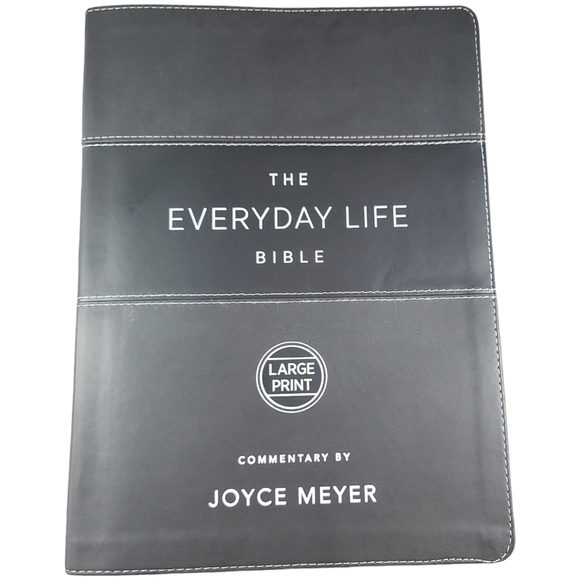 The Everyday Life Bible Joyce Meyer Study Bible Amplified Large Print - Picture 2 of 5